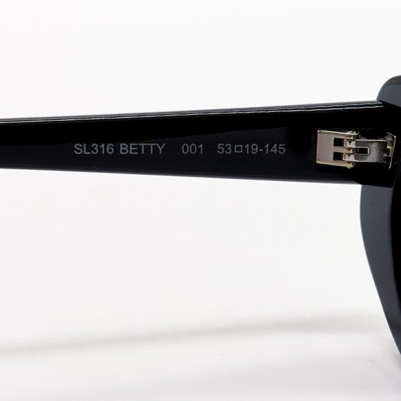 NEW SAINT LAURENT SL316 BETTY 001 SUNGLASSES WOMEN BLACK EYEWEAR - Picture 7 of 9